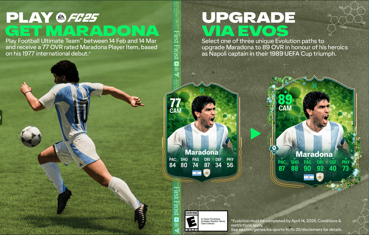 Ea sports fc 25 celebra il ritorno di diego maradona: disponibile dal 14 febbraio