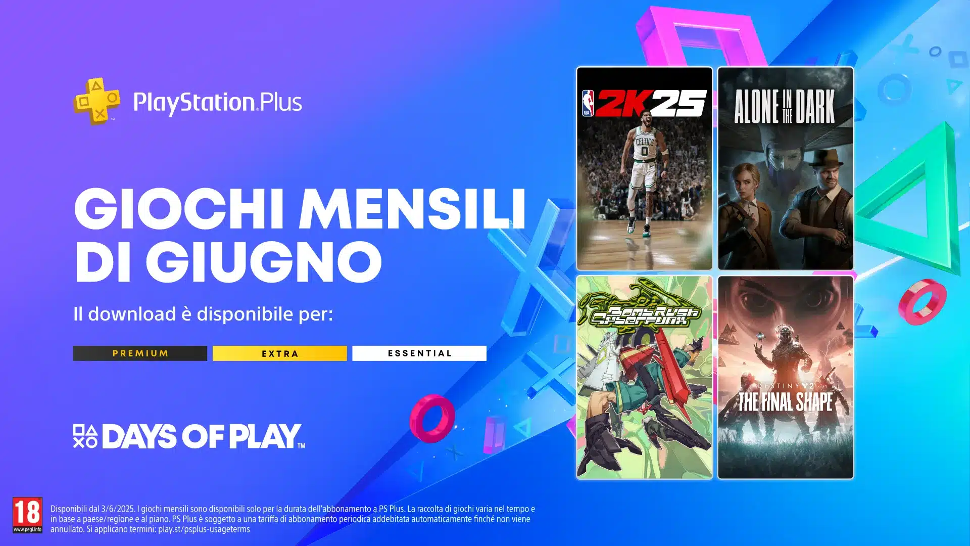 PlayStation Plus: Svelati i giochi di giugno per il catalogo Essential e alcune novità per Extra e Premium PlayStation Plus: Svelati i giochi di giugno per il catalogo Essential e alcune novità per Extra e Premium