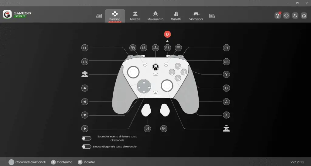 screenshot Gamesir nexus app