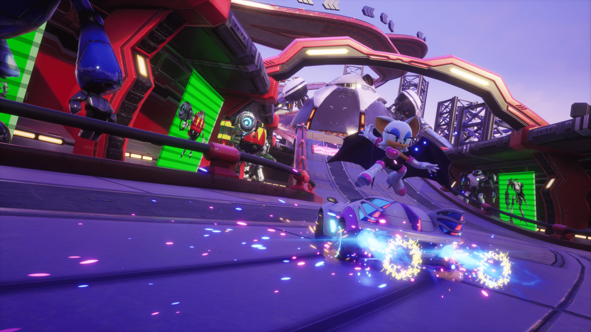 Sonic racing crossworlds con rouge in gara