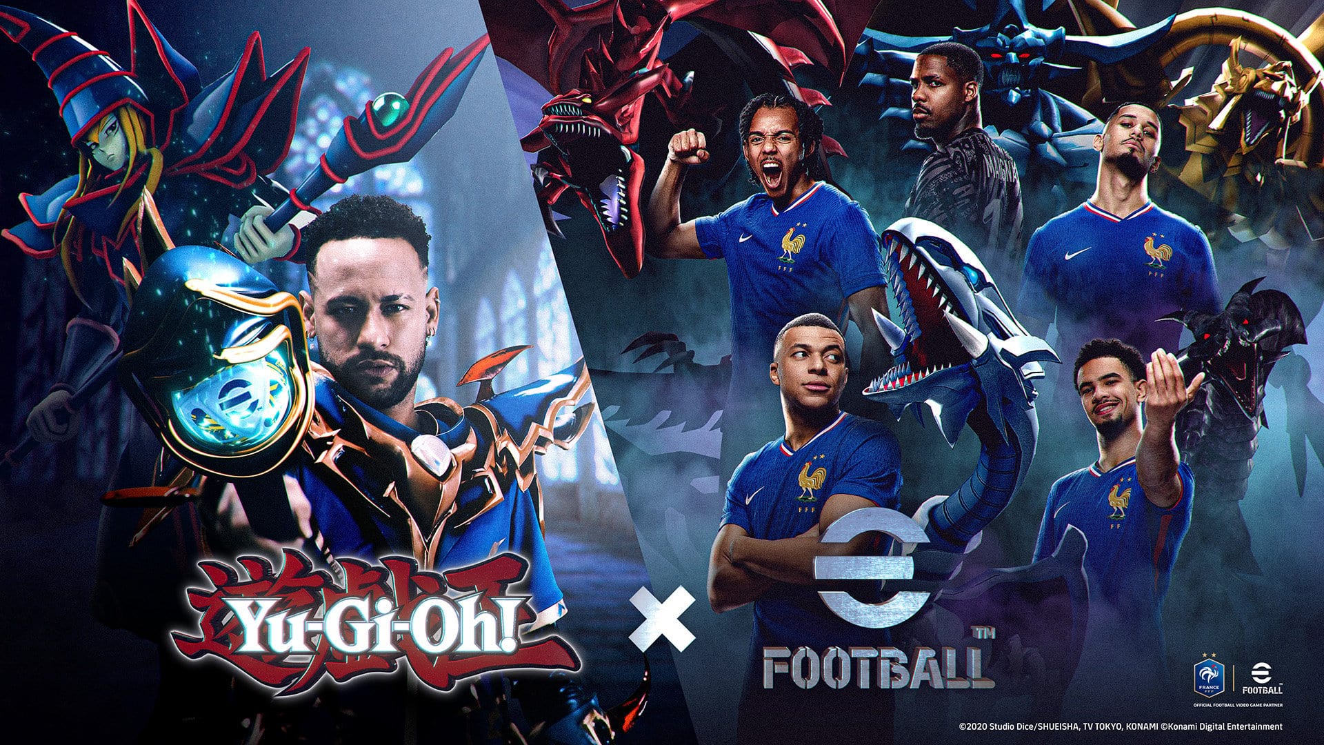 Efootball e yu-gi-oh! : neymar jr incontra il mago nero. E ti porta tante ricompense