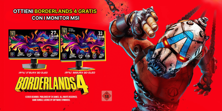 Borderlands 4 in regalo con i monitor MSI: ecco la nuova promozione