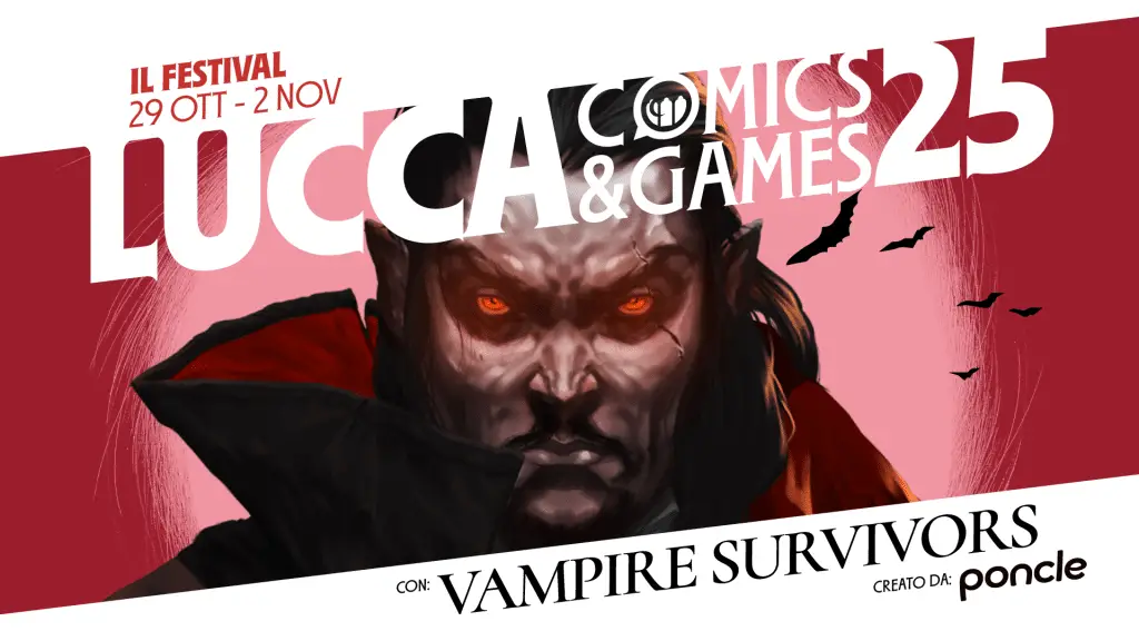 Vampire Survivors arriva a Lucca Comics 2025 con Luca Galante: tutte le sorprese Vampire Survivors