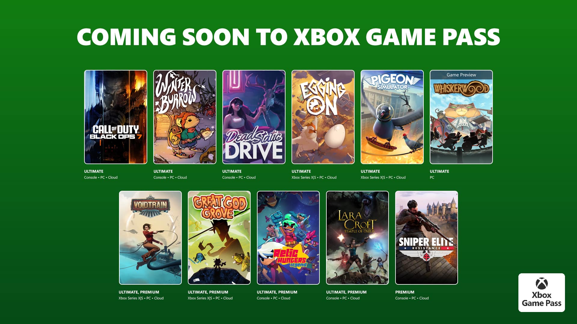 Xbox game pass novembre 2025: call of duty black ops 7 debutta al day one con una lineup da record