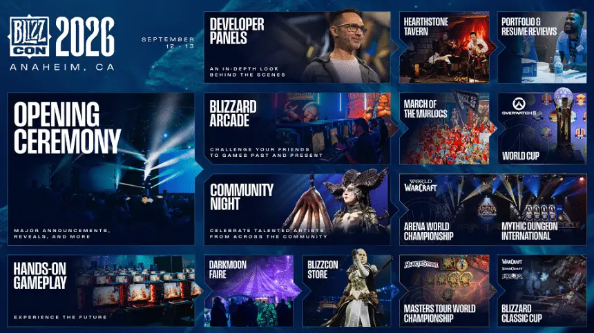I pass per la BlizzCon 2026 arrivano dal 7 novembre: prezzi, bonus di gioco e nuove esperienze firmate Blizzard ti aspettano ad Anaheim.