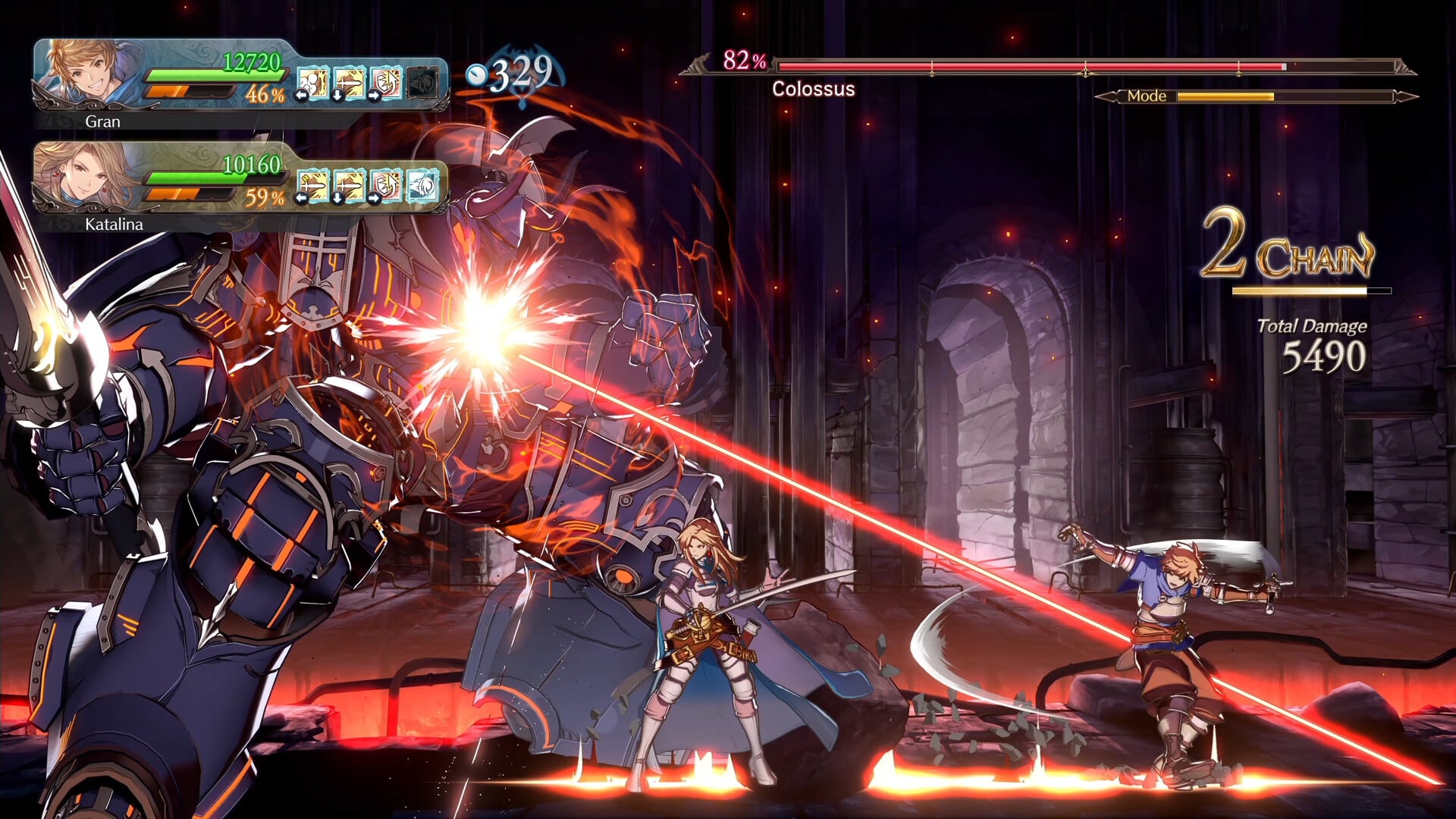 Combattimento in granblue fantasy versus rising