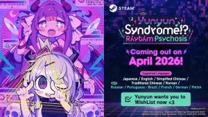 Yunyun Syndrome Rhythm Psychosis arriverà su Steam ad aprile 2026 con demo aggiornata e classifiche online.