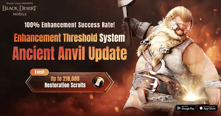 Il nuovo sistema Ancient Anvil di Black Desert Mobile: come cambia il potenziamento degli equipaggiamenti