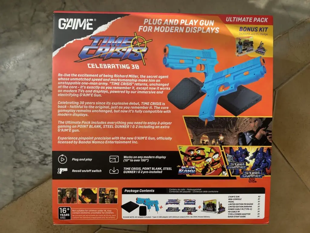 G'AIM'E TIME CRISIS Lightgun System, recensione