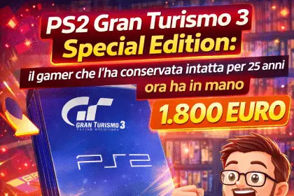 PS2 Gran Turismo 3 Special Edition il gamer che l'ha conservata intatta per 25 anni ora ha in mano 1.800 euro