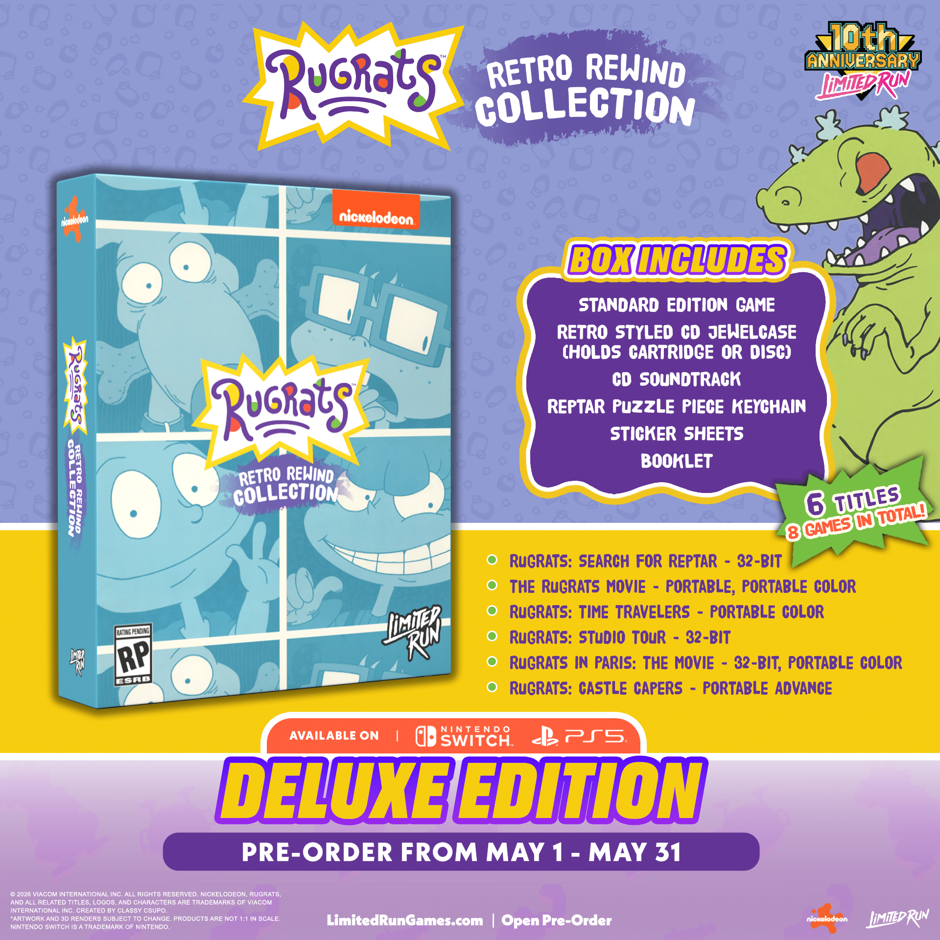 Rugrats: retro rewind collection porta sei classici anni novanta su nintendo switch e playstation 5