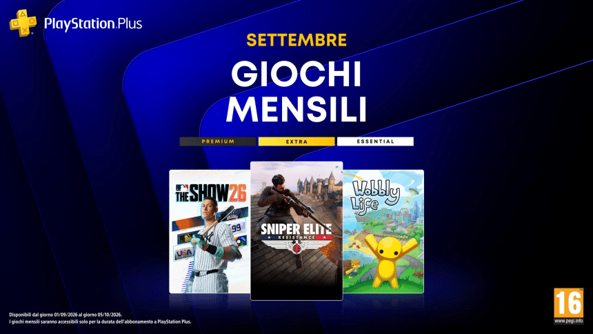 PlayStation Plus settembre 2026: i 4 giochi e quale provare