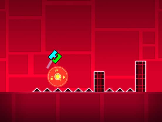 Geometry dash: doggie fallisce grief al 97% per la seconda volta Geometry dash, schermata di gioco