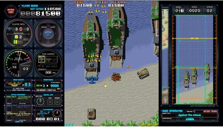 Toaplan arcade garage: flying fire shark, recensione (playstation 5)