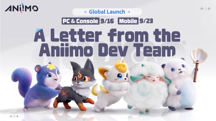 Aniimo global launch, immagine ufficiale del team di sviluppo