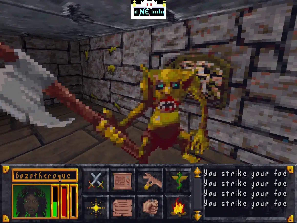 Arena rebuilt, combattimento con un goblin nel dungeon iniziale