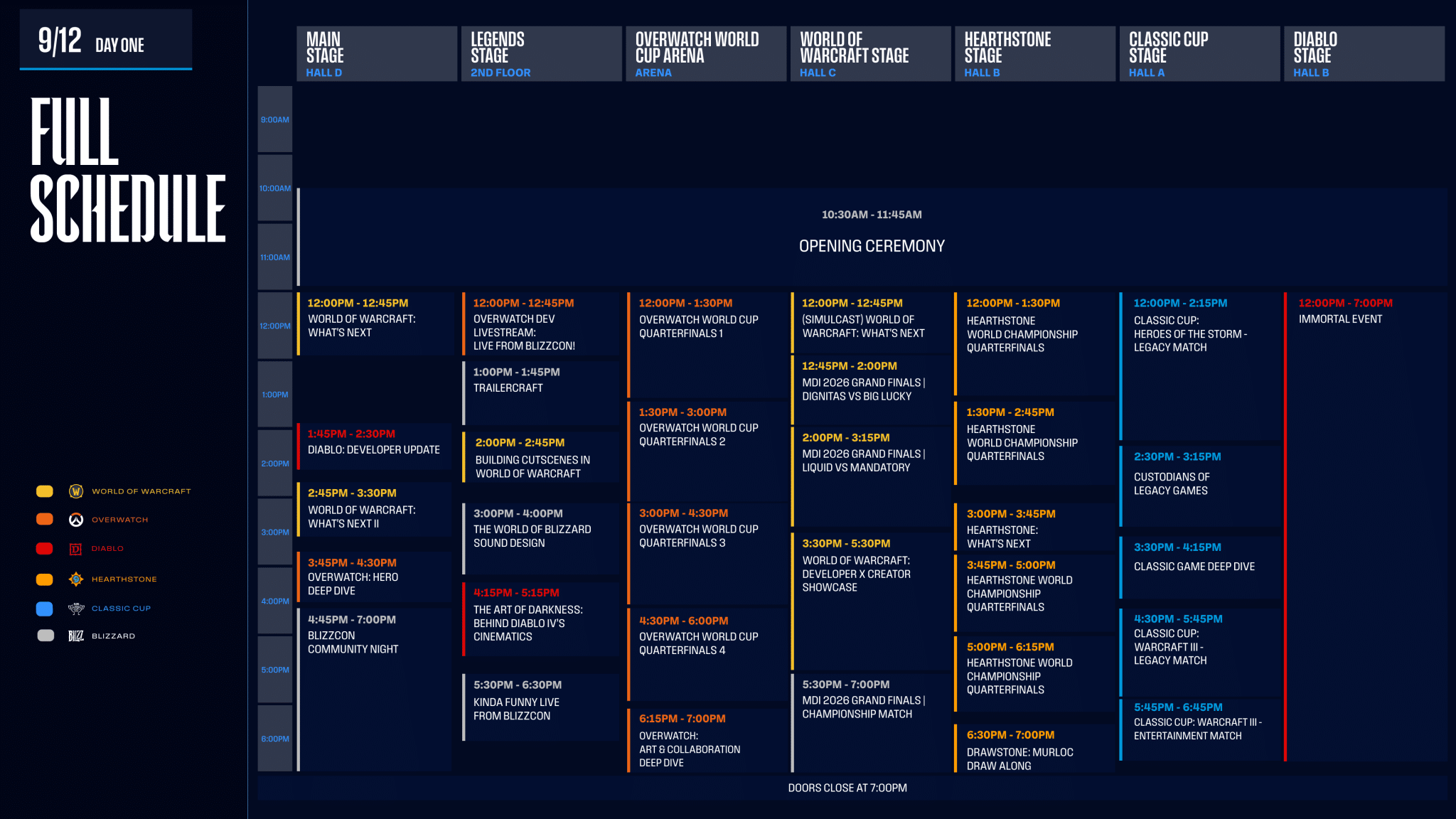 Blizzcon 2026 streaming: dove vederla gratis in italia Programma blizzcon 2026 del 12 settembre con orari dei panel
