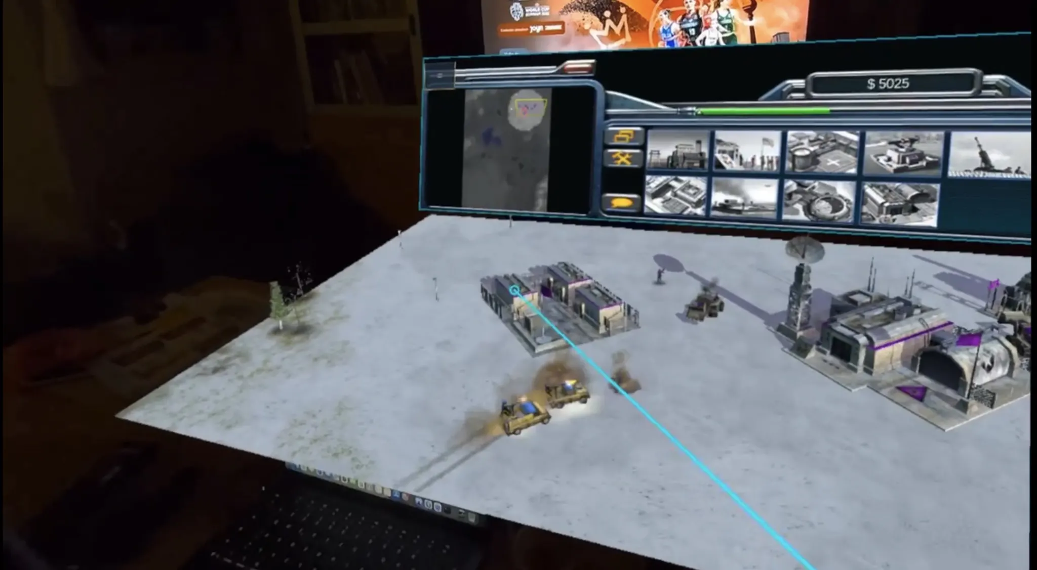 Command & conquer: generals diventa un tavolo da guerra su quest 3 Campo di battaglia innevato di generals zero hour xr su meta quest 3