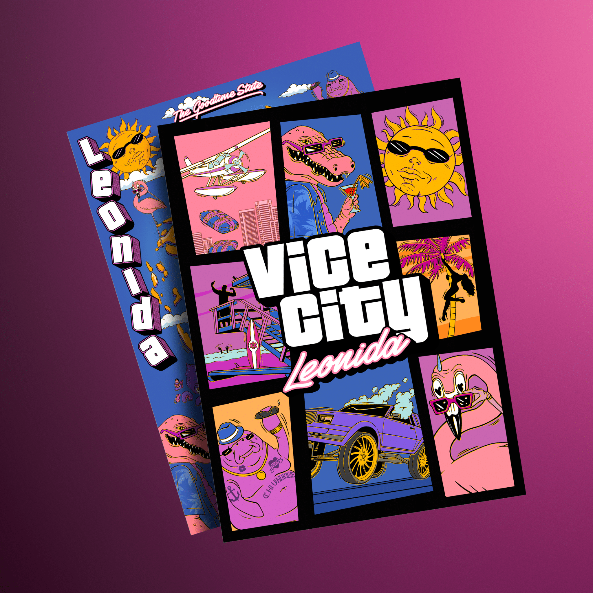 Poster con mappa di leonida nella gta 6 vice city collection