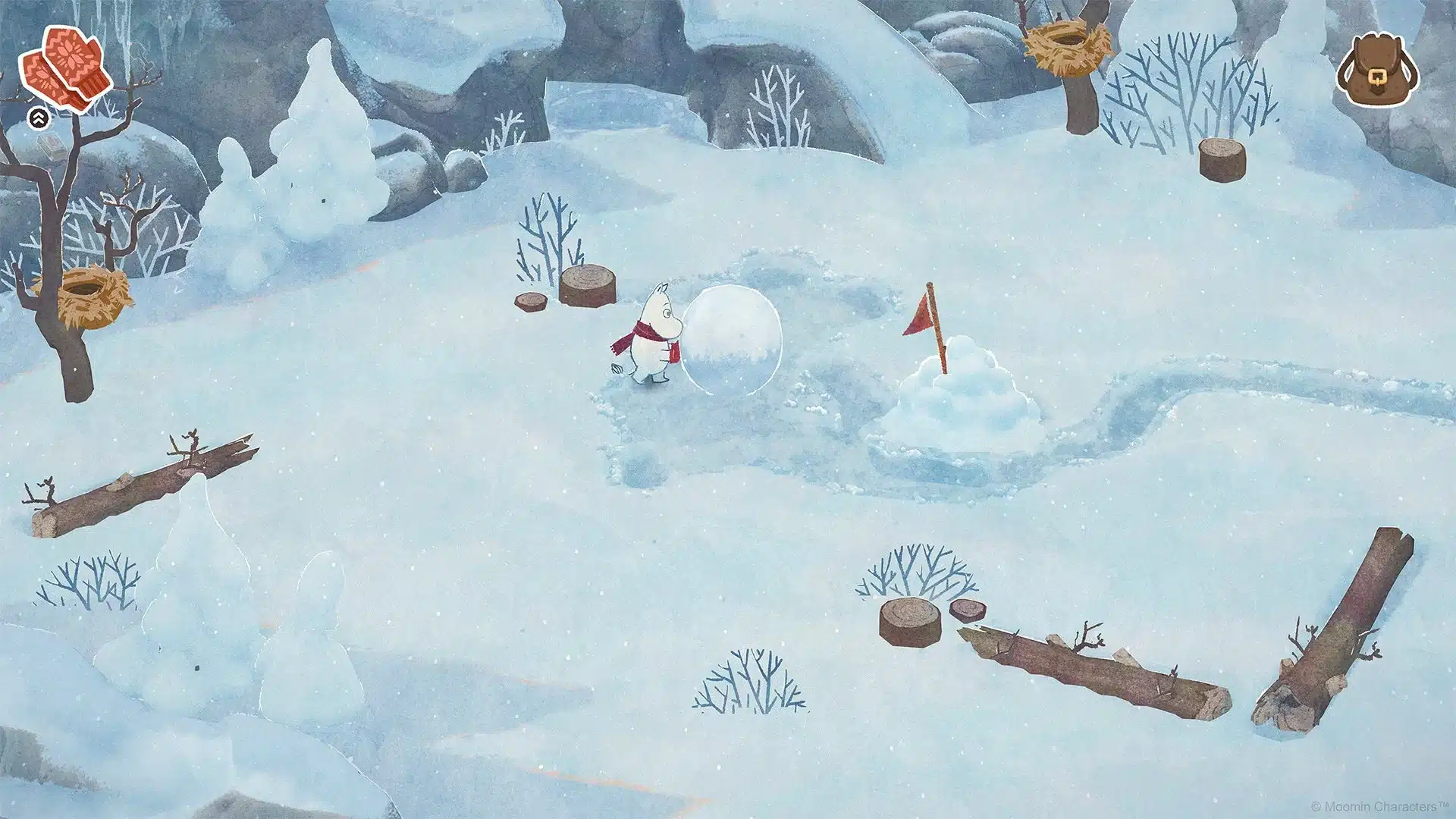 Moomintroll winter’s warmth è multiplayer? Giocatori, spazio e switch 2 Moomintroll winter's warmth gameplay sulla neve