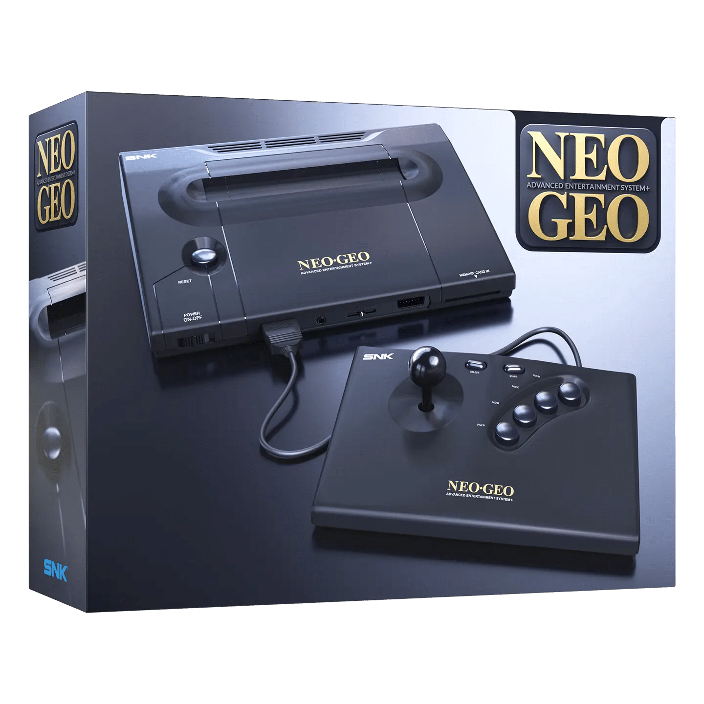 Neogeo aes+ con console e arcade stick
