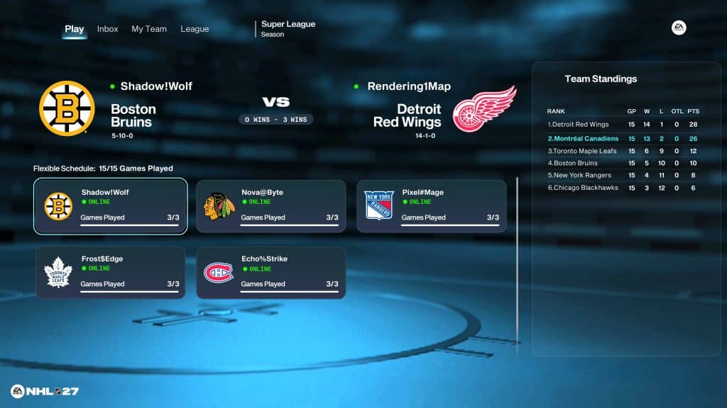 Nhl 27 connected franchise con cross-play