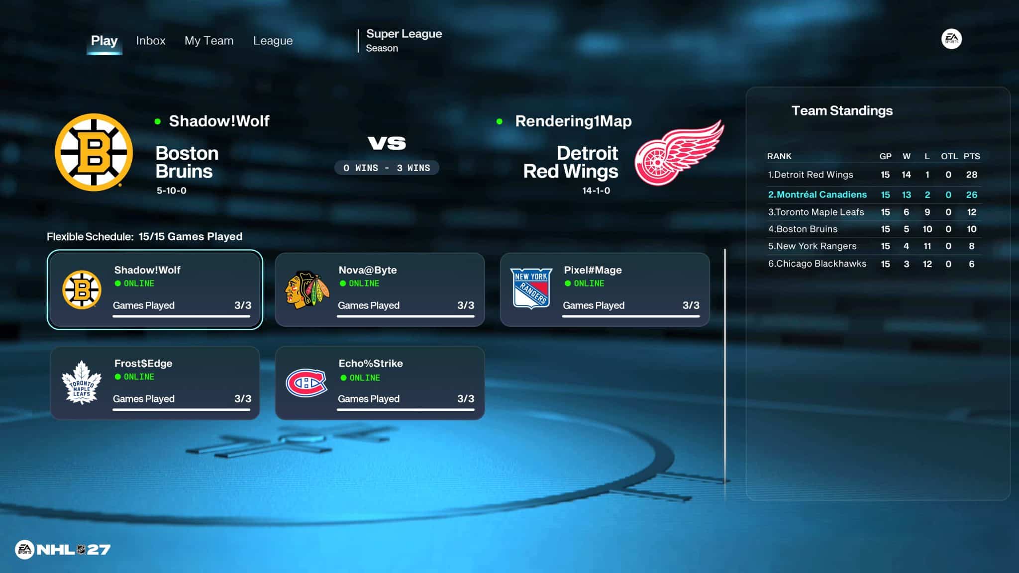 Nhl 27 connected franchise con cross-play