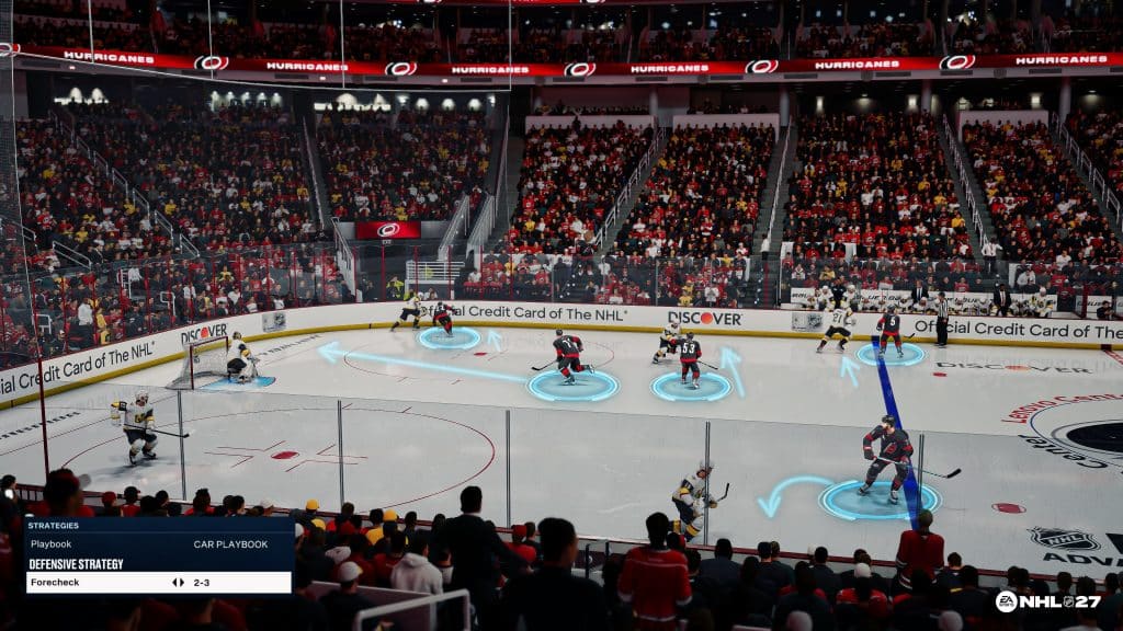 Nhl 27 gameplay con playbook di squadra