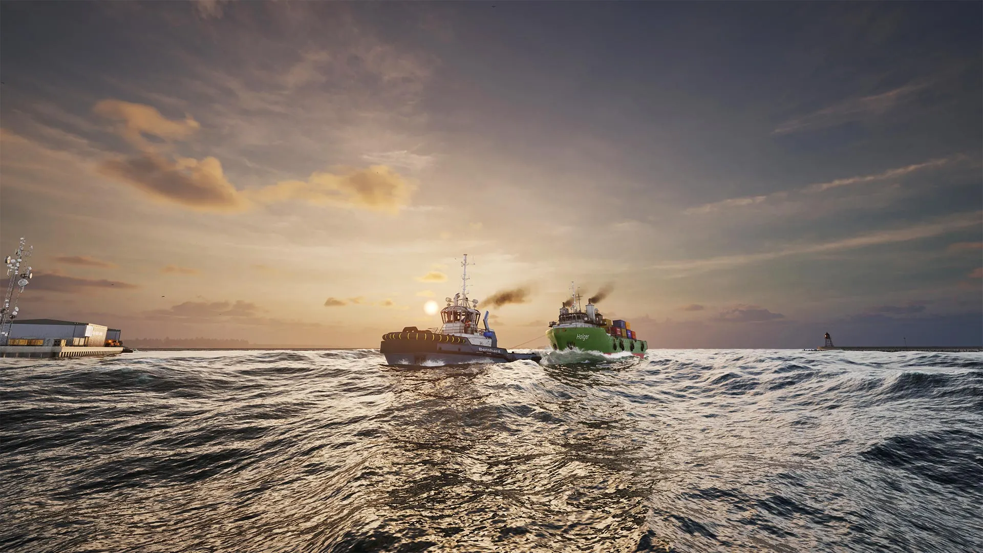 Seafarer the ship sim: navigazione al tramonto