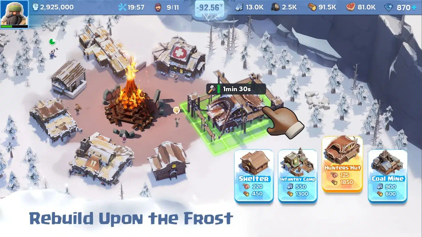 Whiteout survival schermata di gioco
