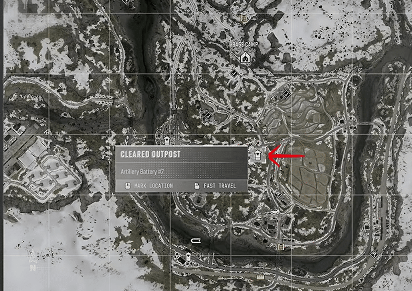 Modern warfare 4 stranded mappa cassa gialla 6 artillery battery 2