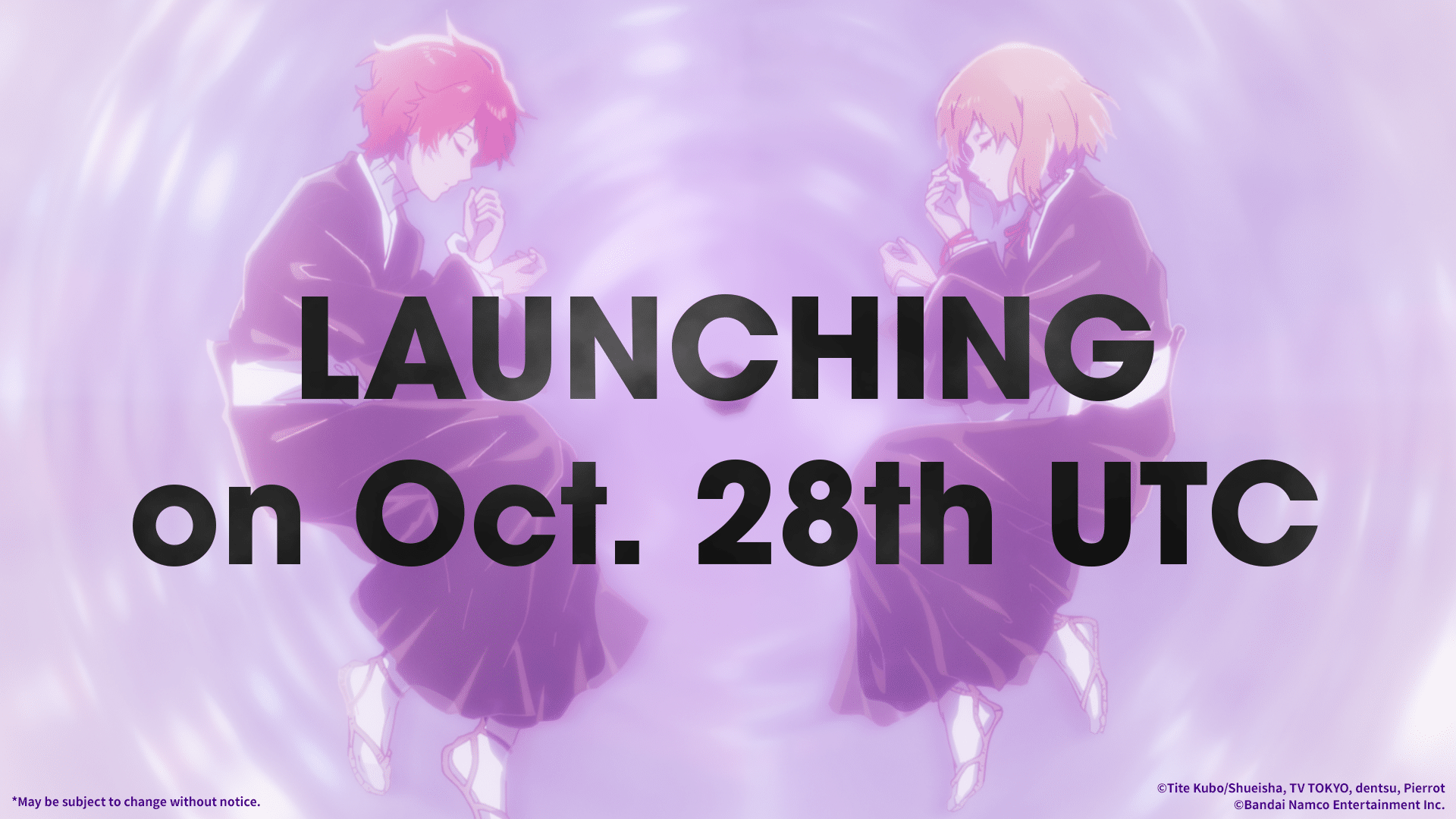 Immagine ufficiale bandai namco che annuncia bleach mirrors high per il 28 ottobre 2026 in utc