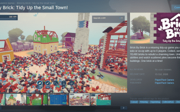Brick by brick: tidy up the small town! Esce il 15 ottobre su steam