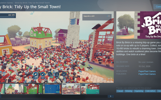 Brick by brick: tidy up the small town! Esce il 15 ottobre su steam