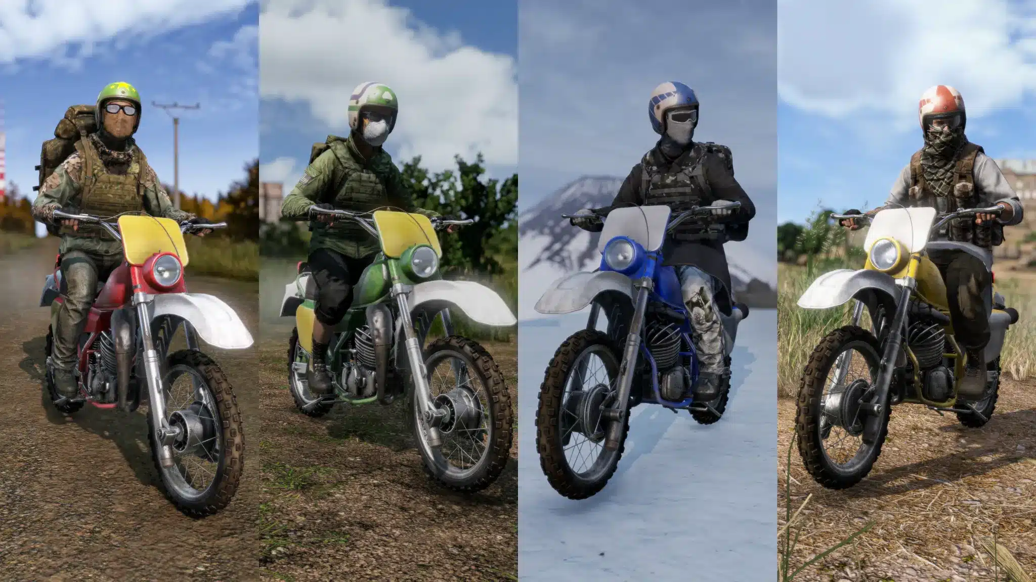 Dayz badlands, moto nel deserto di nasdara con la nuova fisica a due ruote
