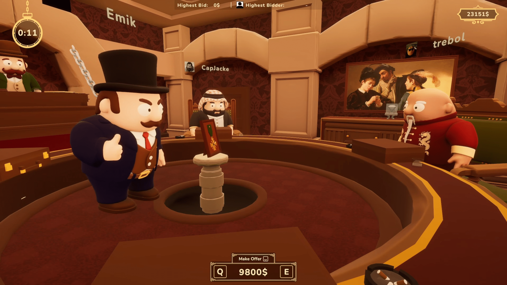 Double dealers, gameplay delle offerte all'asta