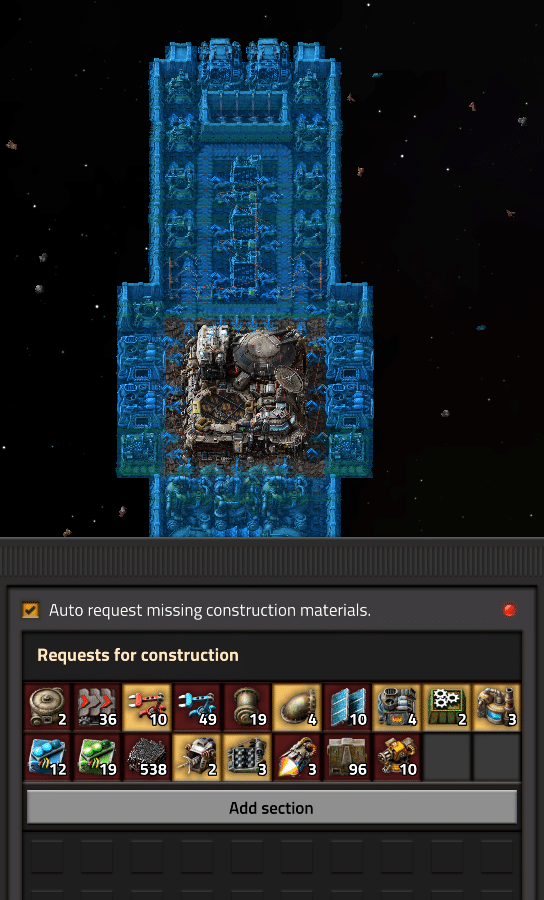 Richieste di materiali per costruire una piattaforma in factorio 2. 1