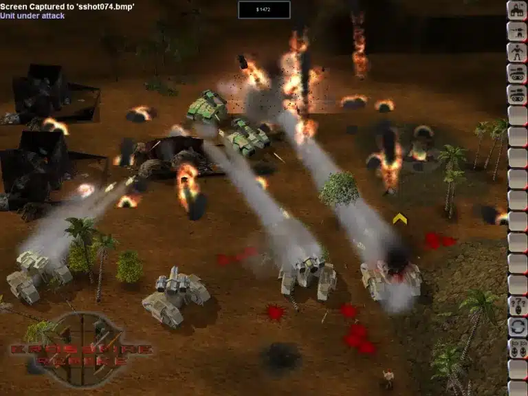 Schermata della mod KKND2 Krossfire Remake, battaglia RTS nella versione fan 3D