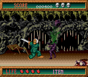 Mega splatterhouse gameplay su sega mega drive
