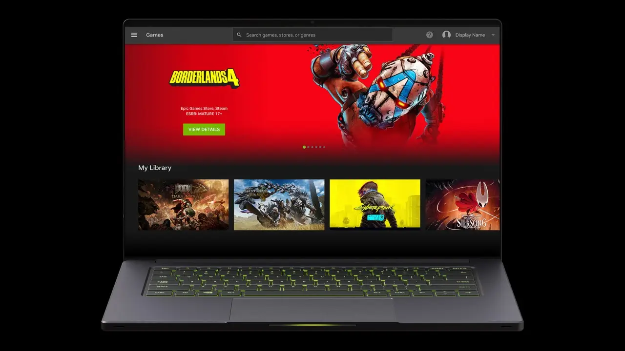 Modern warfare 4 su geforce now: cosa serve per giocare Interfaccia illustrativa geforce now con la libreria dei giochi