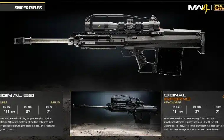 Mw4 signal 50: sblocco, build e apex inferno