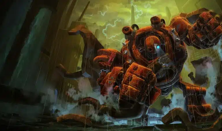 Rustiest blitzcrank, aspetto del campione di league of legends disponibile come ricompensa league classic