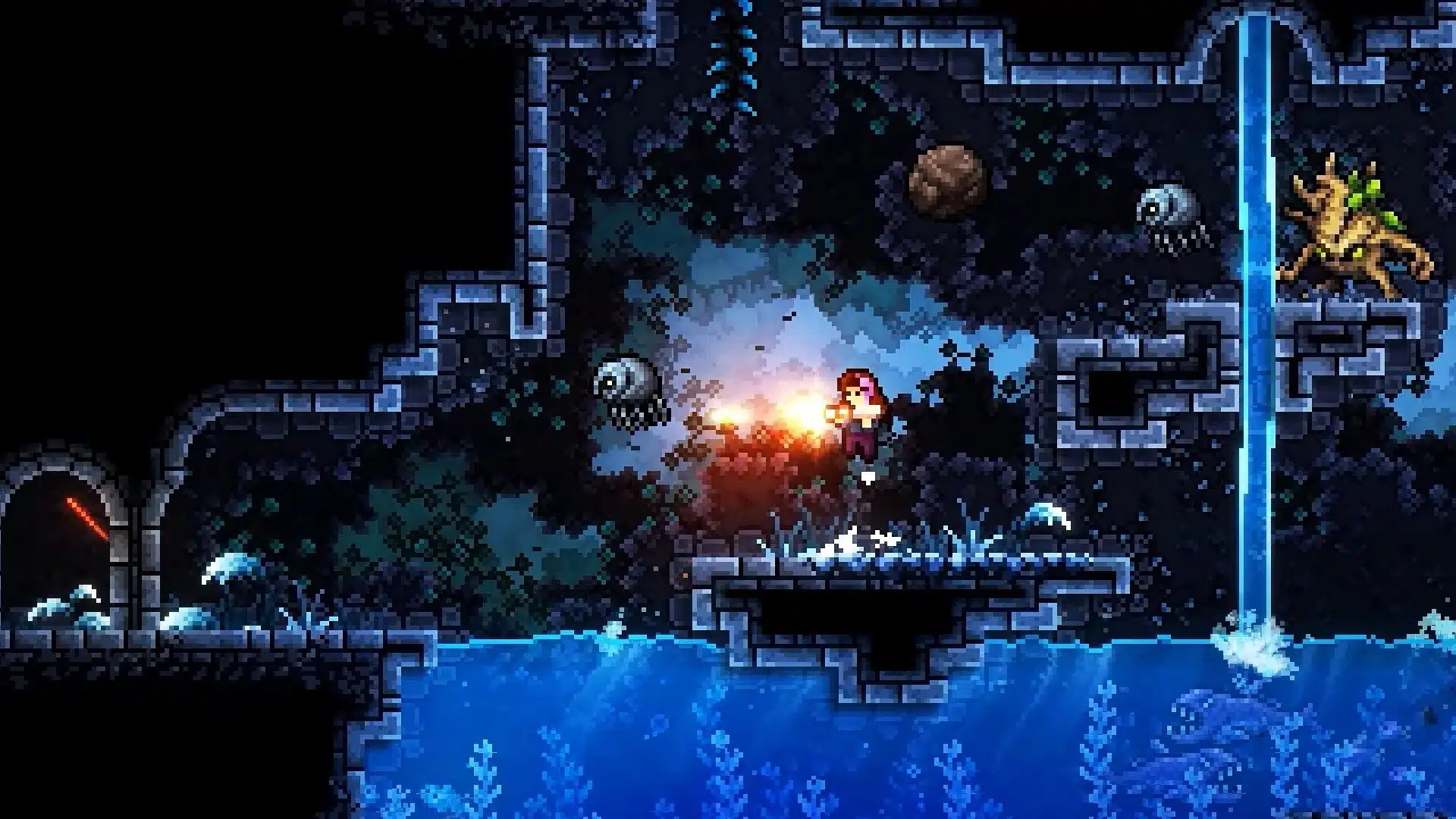 A sister's journey: difficoltà e come funziona spiritual guidance A sister's journey, schermata ufficiale del metroidvania in pixel art